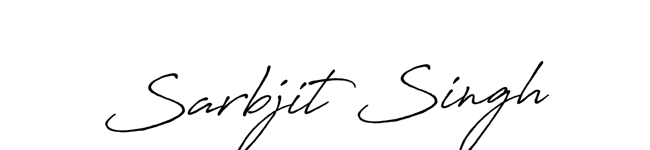 Make a beautiful signature design for name Sarbjit Singh. With this signature (Antro_Vectra_Bolder) style, you can create a handwritten signature for free. Sarbjit Singh signature style 7 images and pictures png