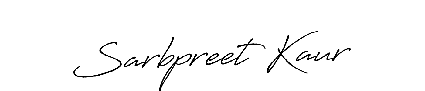 How to make Sarbpreet Kaur signature? Antro_Vectra_Bolder is a professional autograph style. Create handwritten signature for Sarbpreet Kaur name. Sarbpreet Kaur signature style 7 images and pictures png