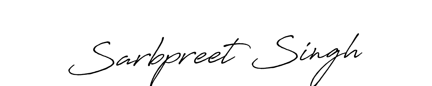 Make a beautiful signature design for name Sarbpreet Singh. With this signature (Antro_Vectra_Bolder) style, you can create a handwritten signature for free. Sarbpreet Singh signature style 7 images and pictures png