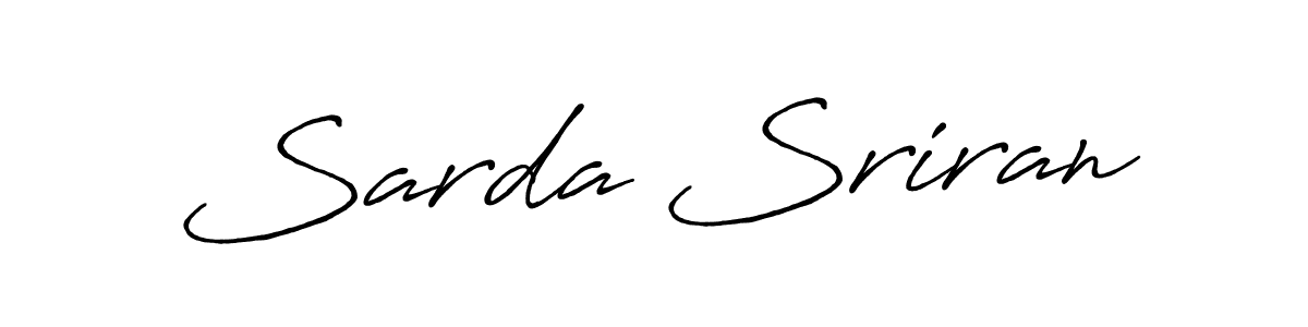 How to make Sarda Sriran name signature. Use Antro_Vectra_Bolder style for creating short signs online. This is the latest handwritten sign. Sarda Sriran signature style 7 images and pictures png