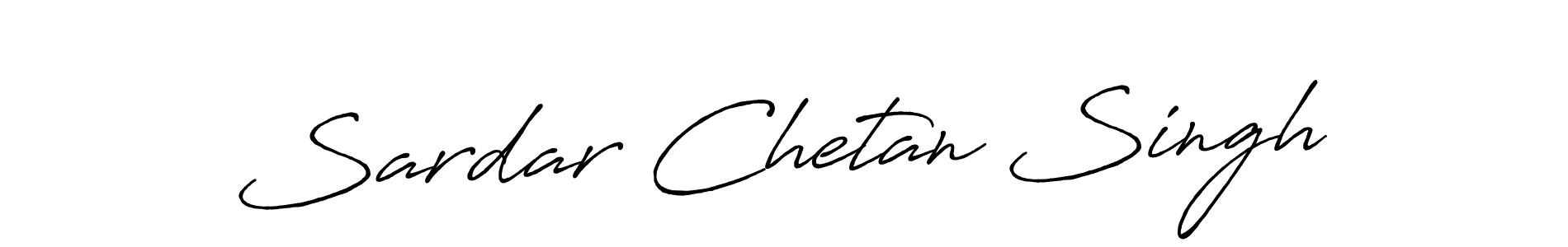 Create a beautiful signature design for name Sardar Chetan Singh. With this signature (Antro_Vectra_Bolder) fonts, you can make a handwritten signature for free. Sardar Chetan Singh signature style 7 images and pictures png