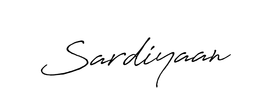 How to make Sardiyaan name signature. Use Antro_Vectra_Bolder style for creating short signs online. This is the latest handwritten sign. Sardiyaan signature style 7 images and pictures png