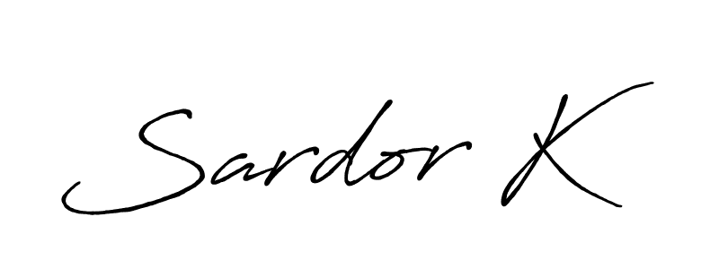 How to make Sardor K signature? Antro_Vectra_Bolder is a professional autograph style. Create handwritten signature for Sardor K name. Sardor K signature style 7 images and pictures png