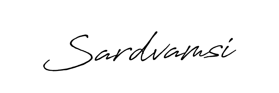 How to make Sardvamsi name signature. Use Antro_Vectra_Bolder style for creating short signs online. This is the latest handwritten sign. Sardvamsi signature style 7 images and pictures png
