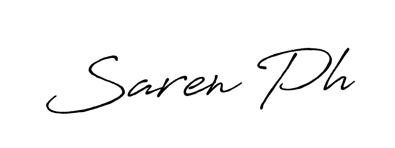 Design your own signature with our free online signature maker. With this signature software, you can create a handwritten (Antro_Vectra_Bolder) signature for name Saren Ph. Saren Ph signature style 7 images and pictures png