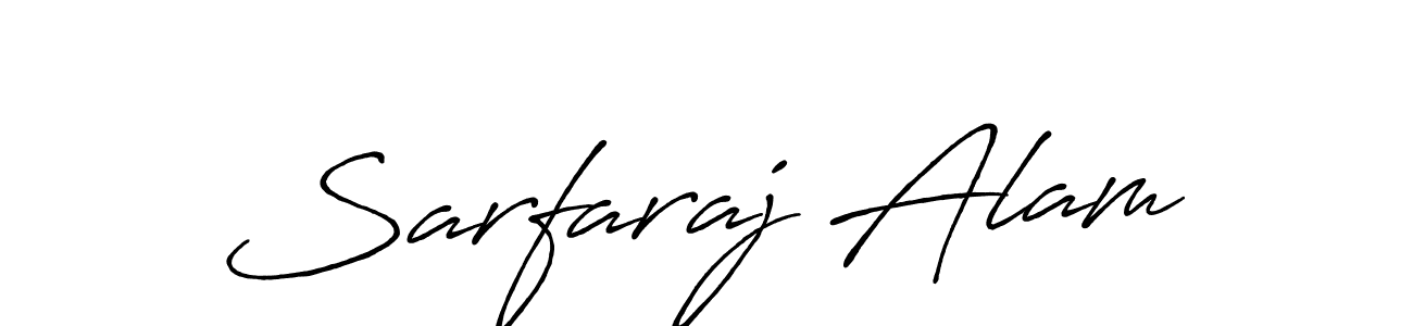 Make a beautiful signature design for name Sarfaraj Alam. With this signature (Antro_Vectra_Bolder) style, you can create a handwritten signature for free. Sarfaraj Alam signature style 7 images and pictures png