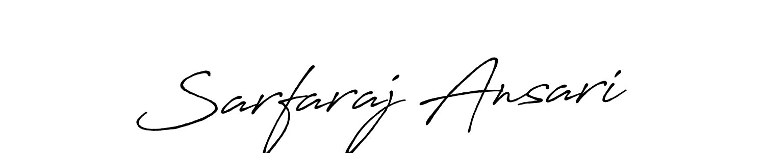Make a beautiful signature design for name Sarfaraj Ansari. With this signature (Antro_Vectra_Bolder) style, you can create a handwritten signature for free. Sarfaraj Ansari signature style 7 images and pictures png