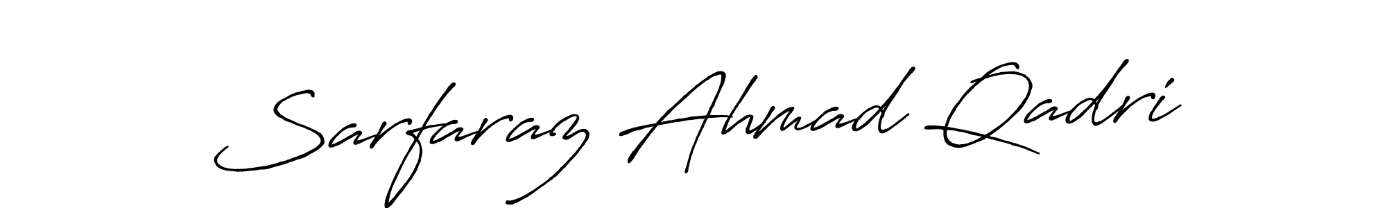 Antro_Vectra_Bolder is a professional signature style that is perfect for those who want to add a touch of class to their signature. It is also a great choice for those who want to make their signature more unique. Get Sarfaraz Ahmad Qadri name to fancy signature for free. Sarfaraz Ahmad Qadri signature style 7 images and pictures png