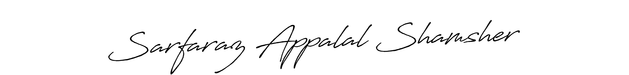 Design your own signature with our free online signature maker. With this signature software, you can create a handwritten (Antro_Vectra_Bolder) signature for name Sarfaraz Appalal Shamsher. Sarfaraz Appalal Shamsher signature style 7 images and pictures png