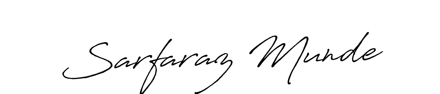 It looks lik you need a new signature style for name Sarfaraz Munde. Design unique handwritten (Antro_Vectra_Bolder) signature with our free signature maker in just a few clicks. Sarfaraz Munde signature style 7 images and pictures png