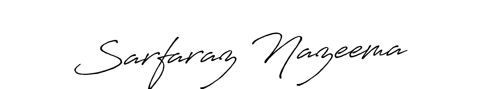 How to make Sarfaraz Nazeema signature? Antro_Vectra_Bolder is a professional autograph style. Create handwritten signature for Sarfaraz Nazeema name. Sarfaraz Nazeema signature style 7 images and pictures png