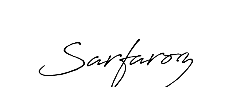 Create a beautiful signature design for name Sarfaroz. With this signature (Antro_Vectra_Bolder) fonts, you can make a handwritten signature for free. Sarfaroz signature style 7 images and pictures png