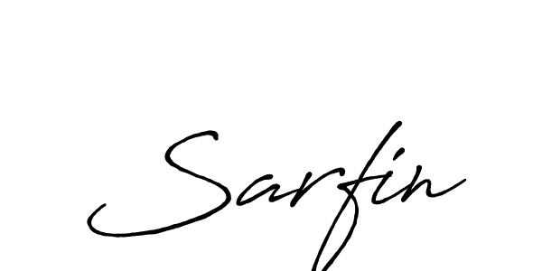 Create a beautiful signature design for name Sarfin. With this signature (Antro_Vectra_Bolder) fonts, you can make a handwritten signature for free. Sarfin signature style 7 images and pictures png