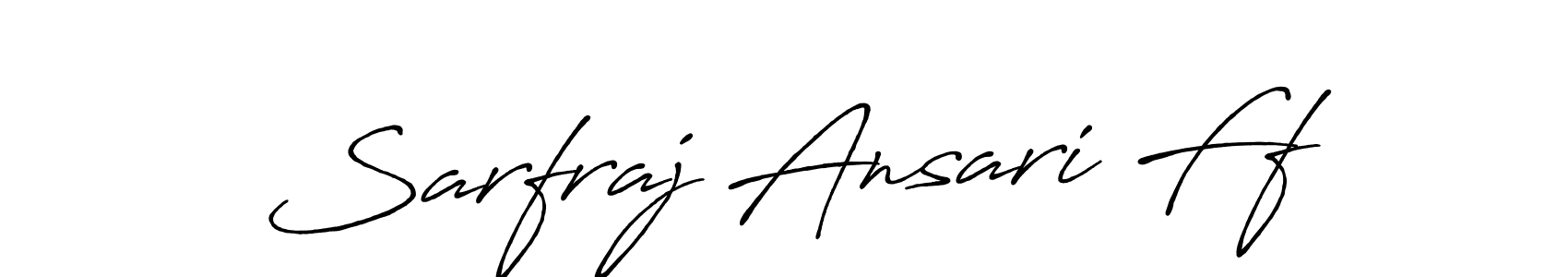 Sarfraj Ansari Ff stylish signature style. Best Handwritten Sign (Antro_Vectra_Bolder) for my name. Handwritten Signature Collection Ideas for my name Sarfraj Ansari Ff. Sarfraj Ansari Ff signature style 7 images and pictures png