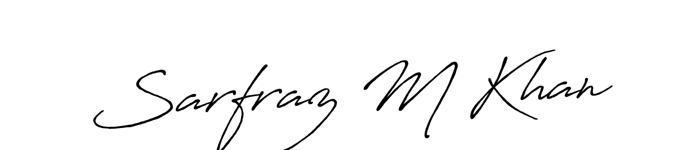 Sarfraz M Khan stylish signature style. Best Handwritten Sign (Antro_Vectra_Bolder) for my name. Handwritten Signature Collection Ideas for my name Sarfraz M Khan. Sarfraz M Khan signature style 7 images and pictures png