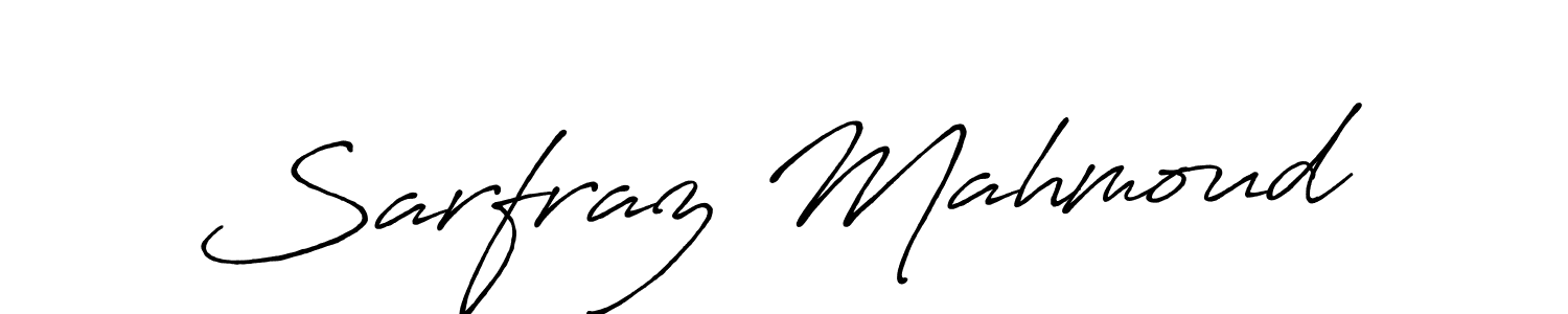 How to make Sarfraz Mahmoud name signature. Use Antro_Vectra_Bolder style for creating short signs online. This is the latest handwritten sign. Sarfraz Mahmoud signature style 7 images and pictures png