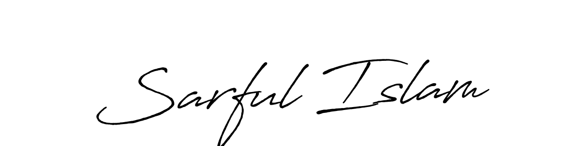 Make a beautiful signature design for name Sarful Islam. With this signature (Antro_Vectra_Bolder) style, you can create a handwritten signature for free. Sarful Islam signature style 7 images and pictures png