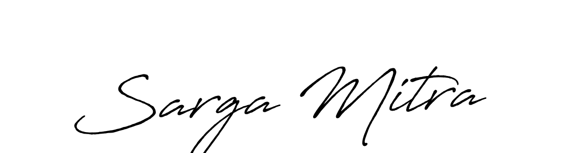 Antro_Vectra_Bolder is a professional signature style that is perfect for those who want to add a touch of class to their signature. It is also a great choice for those who want to make their signature more unique. Get Sarga Mitra name to fancy signature for free. Sarga Mitra signature style 7 images and pictures png