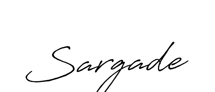 Create a beautiful signature design for name Sargade. With this signature (Antro_Vectra_Bolder) fonts, you can make a handwritten signature for free. Sargade signature style 7 images and pictures png