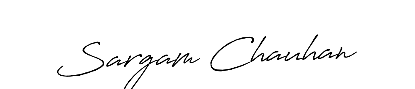 Also we have Sargam Chauhan name is the best signature style. Create professional handwritten signature collection using Antro_Vectra_Bolder autograph style. Sargam Chauhan signature style 7 images and pictures png