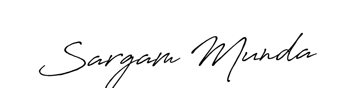 You should practise on your own different ways (Antro_Vectra_Bolder) to write your name (Sargam Munda) in signature. don't let someone else do it for you. Sargam Munda signature style 7 images and pictures png