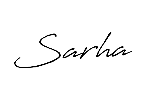 Use a signature maker to create a handwritten signature online. With this signature software, you can design (Antro_Vectra_Bolder) your own signature for name Sarha. Sarha signature style 7 images and pictures png