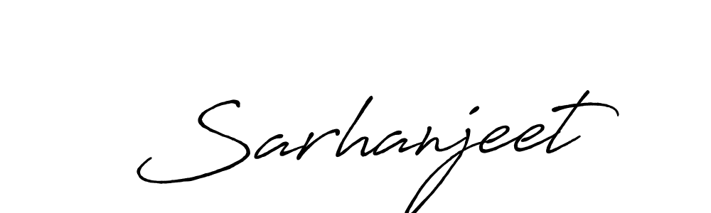 Make a beautiful signature design for name Sarhanjeet. With this signature (Antro_Vectra_Bolder) style, you can create a handwritten signature for free. Sarhanjeet signature style 7 images and pictures png
