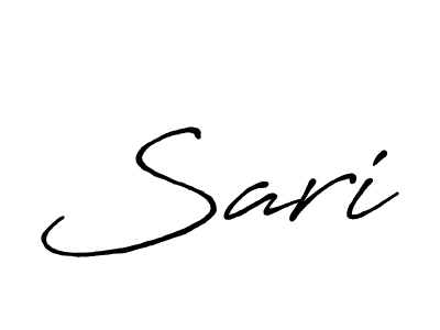 How to make Sari signature? Antro_Vectra_Bolder is a professional autograph style. Create handwritten signature for Sari name. Sari signature style 7 images and pictures png