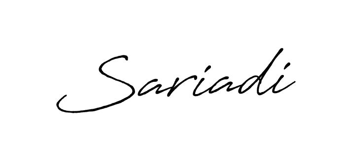 How to make Sariadi name signature. Use Antro_Vectra_Bolder style for creating short signs online. This is the latest handwritten sign. Sariadi signature style 7 images and pictures png