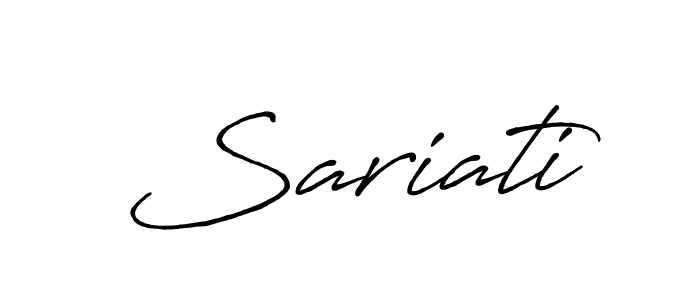 The best way (Antro_Vectra_Bolder) to make a short signature is to pick only two or three words in your name. The name Sariati include a total of six letters. For converting this name. Sariati signature style 7 images and pictures png