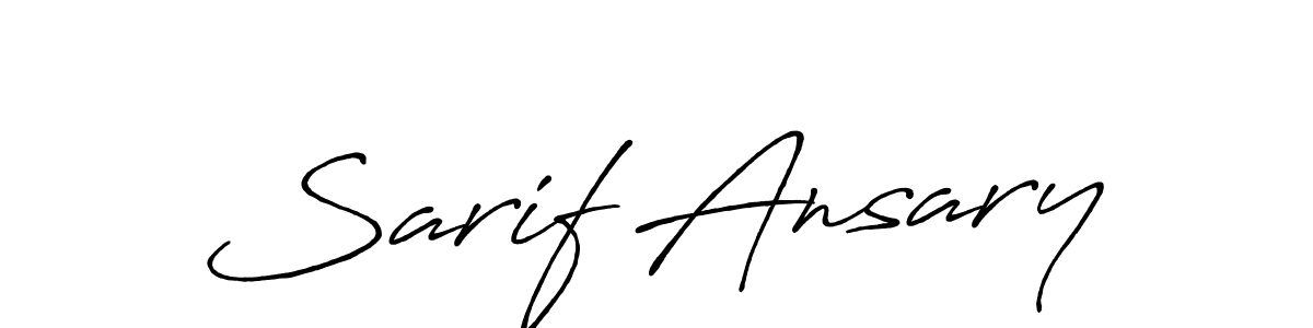 Make a beautiful signature design for name Sarif Ansary. With this signature (Antro_Vectra_Bolder) style, you can create a handwritten signature for free. Sarif Ansary signature style 7 images and pictures png