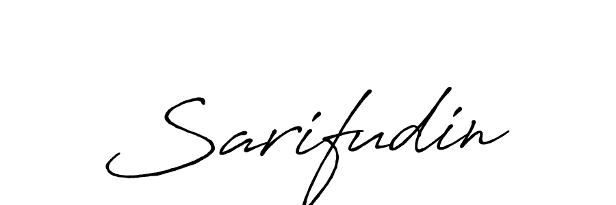 Design your own signature with our free online signature maker. With this signature software, you can create a handwritten (Antro_Vectra_Bolder) signature for name Sarifudin. Sarifudin signature style 7 images and pictures png