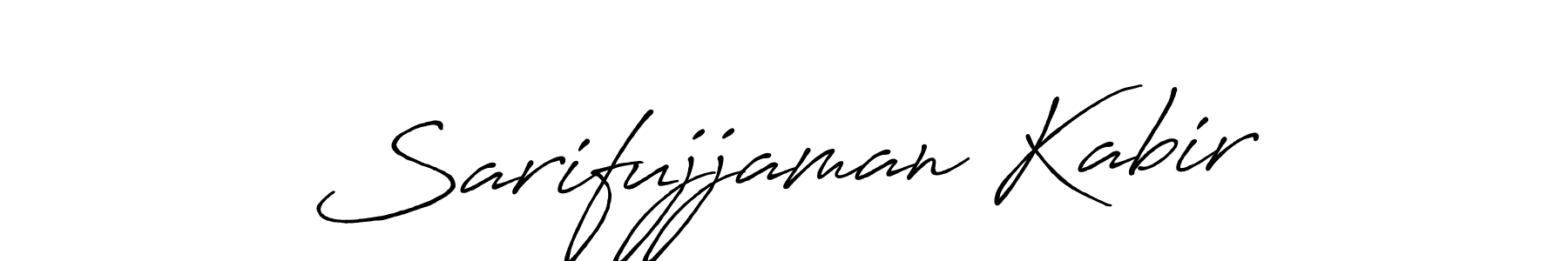 Make a beautiful signature design for name Sarifujjaman Kabir. With this signature (Antro_Vectra_Bolder) style, you can create a handwritten signature for free. Sarifujjaman Kabir signature style 7 images and pictures png