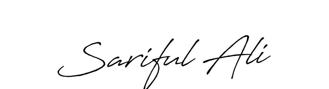 The best way (Antro_Vectra_Bolder) to make a short signature is to pick only two or three words in your name. The name Sariful Ali include a total of six letters. For converting this name. Sariful Ali signature style 7 images and pictures png