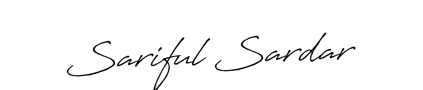 How to make Sariful Sardar name signature. Use Antro_Vectra_Bolder style for creating short signs online. This is the latest handwritten sign. Sariful Sardar signature style 7 images and pictures png