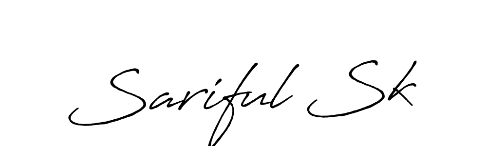 Use a signature maker to create a handwritten signature online. With this signature software, you can design (Antro_Vectra_Bolder) your own signature for name Sariful Sk. Sariful Sk signature style 7 images and pictures png