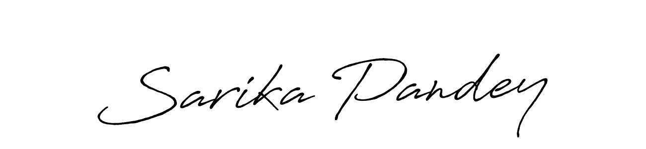 Design your own signature with our free online signature maker. With this signature software, you can create a handwritten (Antro_Vectra_Bolder) signature for name Sarika Pandey. Sarika Pandey signature style 7 images and pictures png