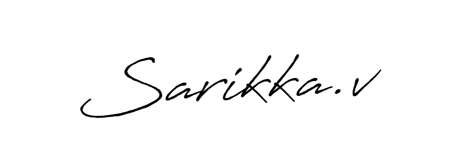 Make a beautiful signature design for name Sarikka.v. Use this online signature maker to create a handwritten signature for free. Sarikka.v signature style 7 images and pictures png