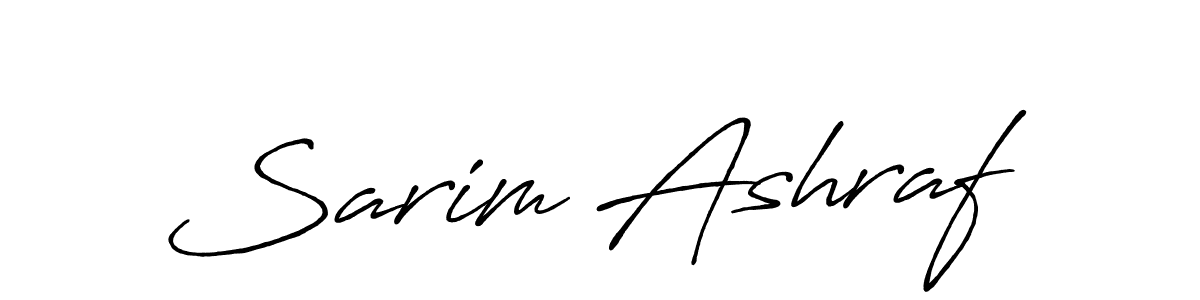 Sarim Ashraf stylish signature style. Best Handwritten Sign (Antro_Vectra_Bolder) for my name. Handwritten Signature Collection Ideas for my name Sarim Ashraf. Sarim Ashraf signature style 7 images and pictures png