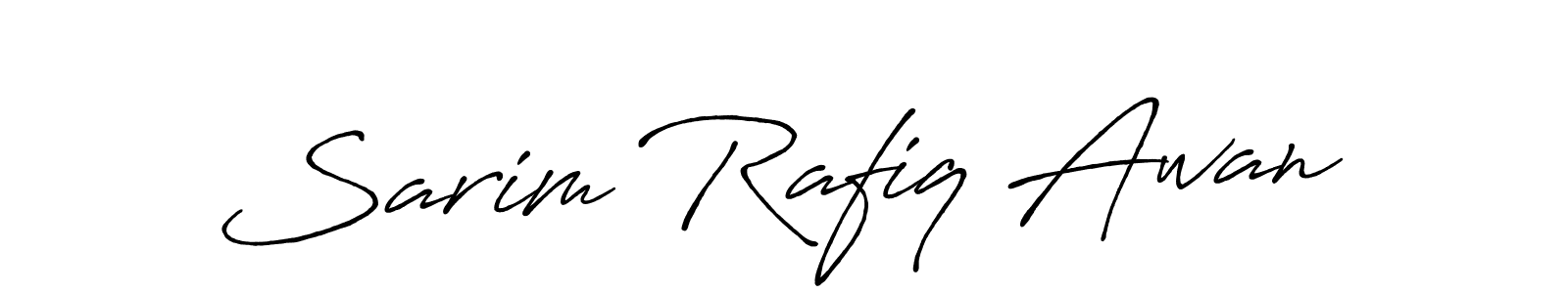 Use a signature maker to create a handwritten signature online. With this signature software, you can design (Antro_Vectra_Bolder) your own signature for name Sarim Rafiq Awan. Sarim Rafiq Awan signature style 7 images and pictures png