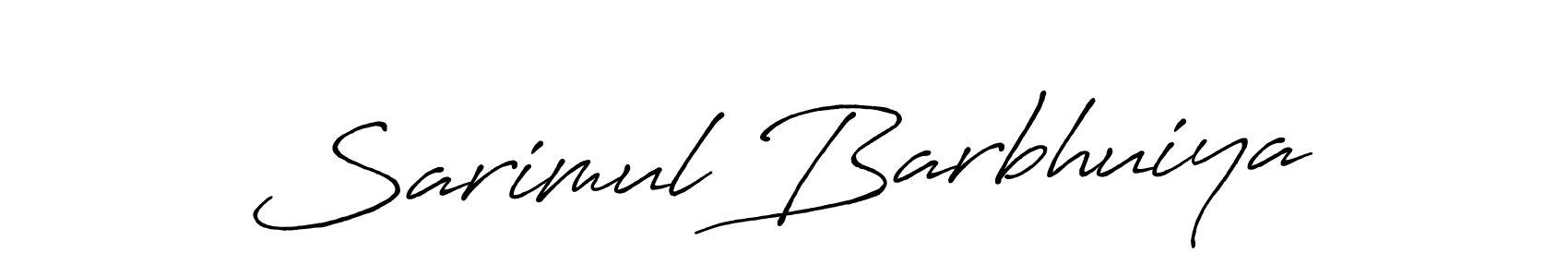 Make a beautiful signature design for name Sarimul Barbhuiya. With this signature (Antro_Vectra_Bolder) style, you can create a handwritten signature for free. Sarimul Barbhuiya signature style 7 images and pictures png