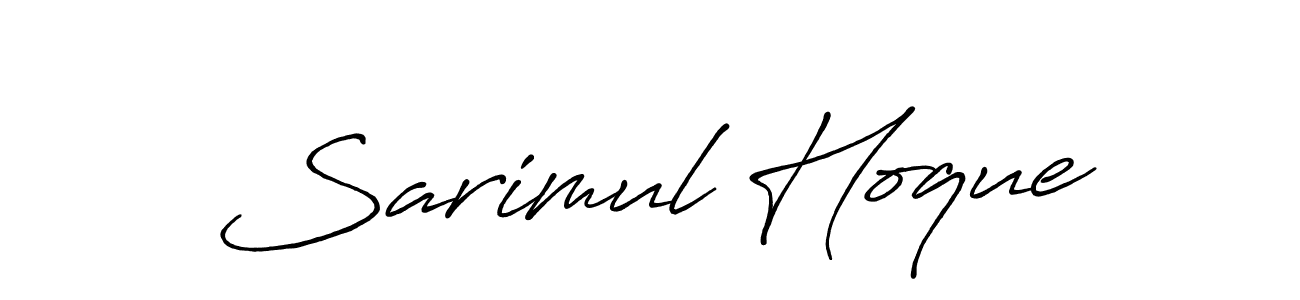 Create a beautiful signature design for name Sarimul Hoque. With this signature (Antro_Vectra_Bolder) fonts, you can make a handwritten signature for free. Sarimul Hoque signature style 7 images and pictures png