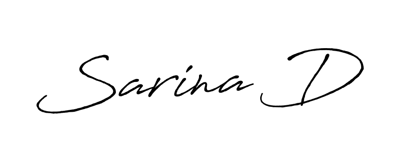 Create a beautiful signature design for name Sarina D. With this signature (Antro_Vectra_Bolder) fonts, you can make a handwritten signature for free. Sarina D signature style 7 images and pictures png
