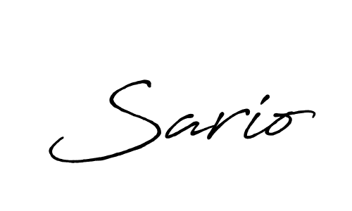 Make a beautiful signature design for name Sario. With this signature (Antro_Vectra_Bolder) style, you can create a handwritten signature for free. Sario signature style 7 images and pictures png