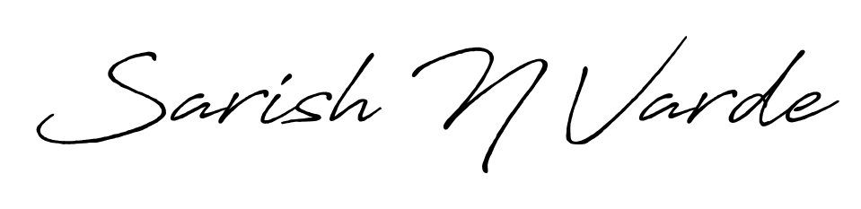 Try this chic Sarish N Varde handwritten sign style. Using Antro_Vectra_Bolder font elements, it gives your name a sleek, memorable identity. Sarish N Varde signature style 7 images and pictures png