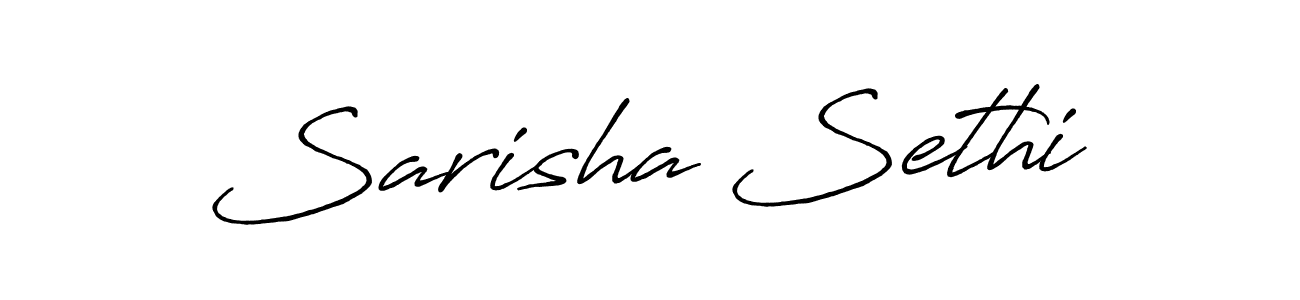 Use a signature maker to create a handwritten signature online. With this signature software, you can design (Antro_Vectra_Bolder) your own signature for name Sarisha Sethi. Sarisha Sethi signature style 7 images and pictures png