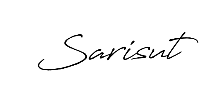 Use a signature maker to create a handwritten signature online. With this signature software, you can design (Antro_Vectra_Bolder) your own signature for name Sarisut. Sarisut signature style 7 images and pictures png