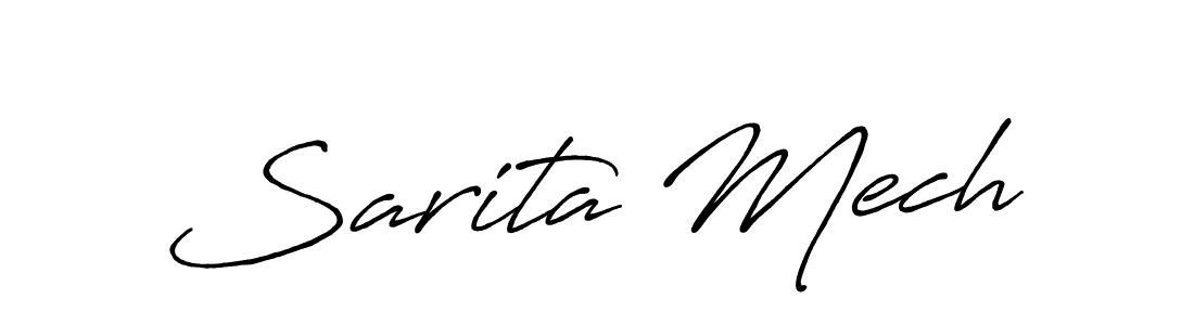 Make a beautiful signature design for name Sarita Mech. With this signature (Antro_Vectra_Bolder) style, you can create a handwritten signature for free. Sarita Mech signature style 7 images and pictures png