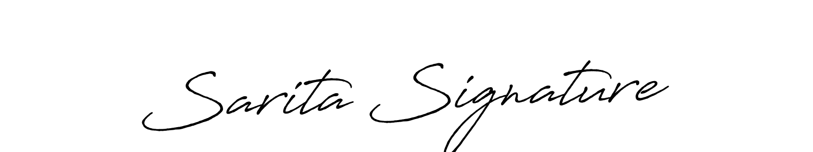 How to make Sarita Signature name signature. Use Antro_Vectra_Bolder style for creating short signs online. This is the latest handwritten sign. Sarita Signature signature style 7 images and pictures png
