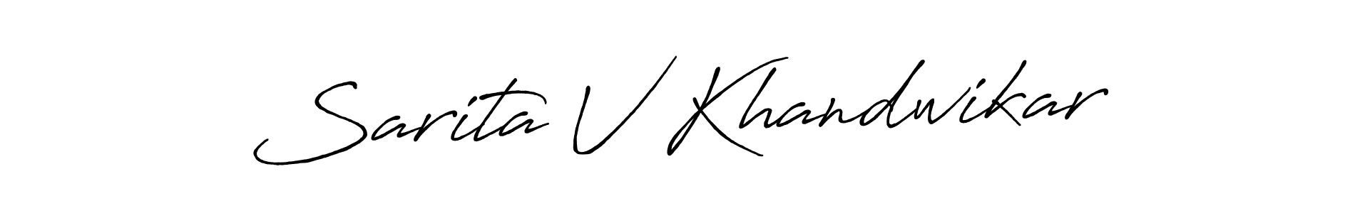 Design your own signature with our free online signature maker. With this signature software, you can create a handwritten (Antro_Vectra_Bolder) signature for name Sarita V Khandwikar. Sarita V Khandwikar signature style 7 images and pictures png